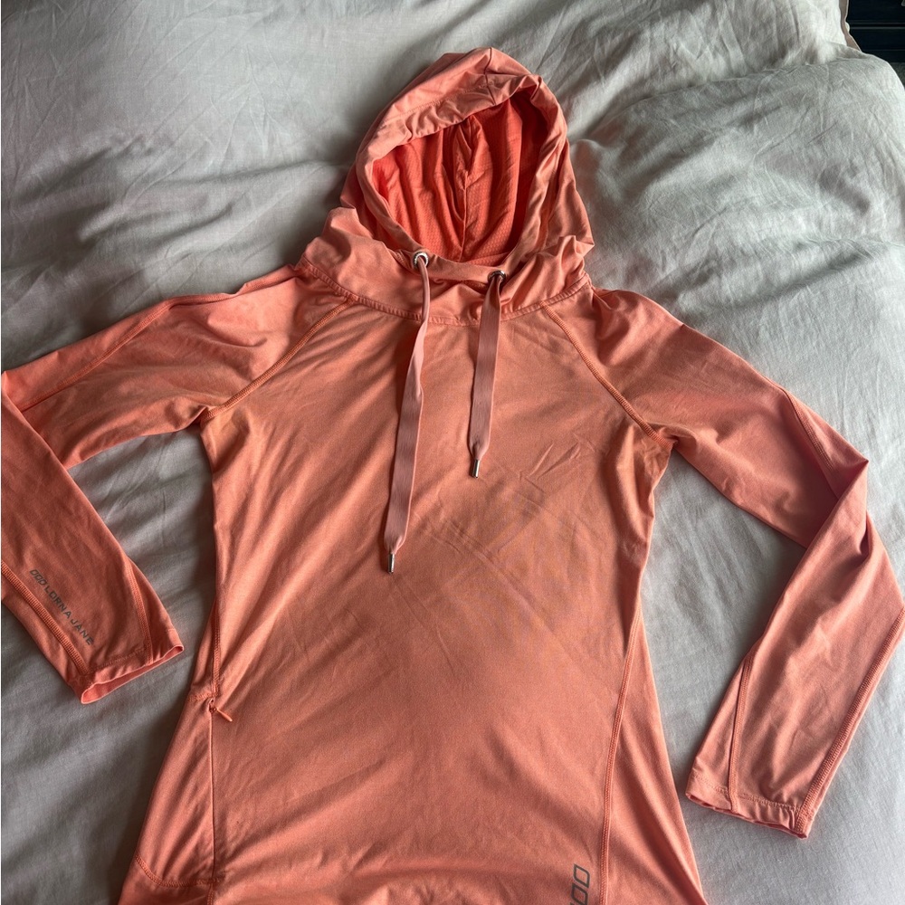 Women's Lorna Jane Coral Hoodie Top